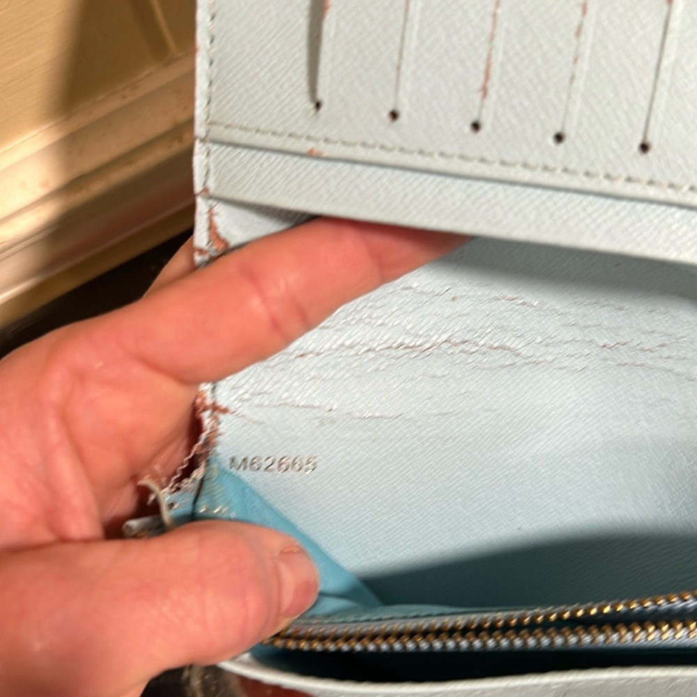 Louis Vuitton wallet, white multicolor , gently used